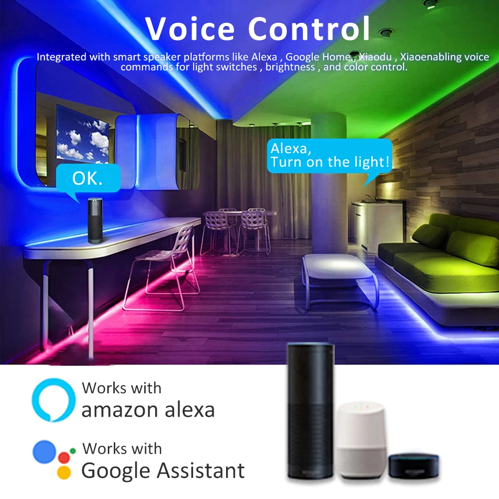 SP548E SPI RGB IoT Kontroler LED Wifi 5V 12V 24V WS2811 WS2812B Kontroler oświetlenia taśm LED RGBIC Współpracuje z Alexa Google Home