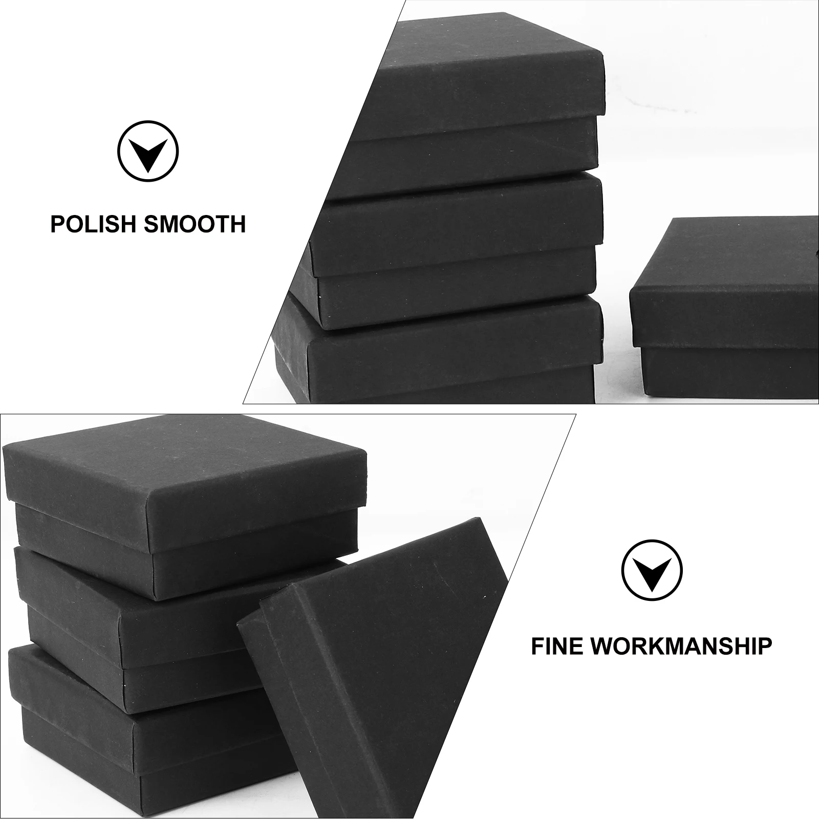 

10 шт. шкатулки для драгоценностей из крафт-бумаги, черные кольца, серьги, ожерелье, органайзер для хранения, чехол, многоцелевой держатель для упаковки, вставка из губки