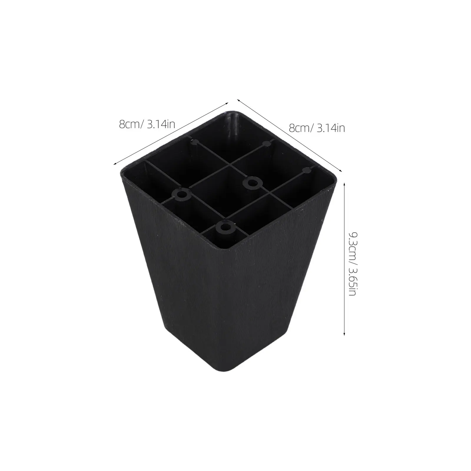 4Pcs Plastic Sofa Legs Heavy Duty Replacement Furniture Feet 9.3cm Tall for Couch Bed Cabinet Nonskid Stable Support Risers Home