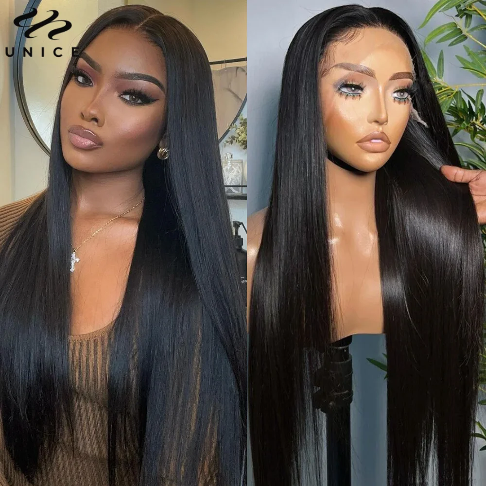 

UNice Hair Straight Hair Wig 13x4 Lace Front Wig Pre Plucked Lace Frontal Human Hair Wigs for Women 150% 180% Density