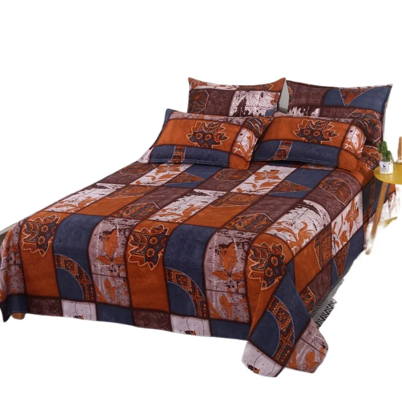 

3pcs/Set Home Textile Bed Sheet Set with Pillowcases Cotton Material Lovers Home Room Bedding Flat Sheet Bed Sheet Set