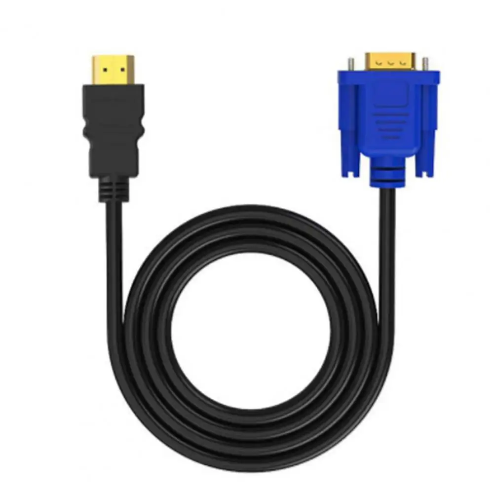 9.84ft 1080P HDMI-compatible Male to 15 Pin VGA Connector Adapter Cable for HDTV TV Video Power Supply Converter Cable