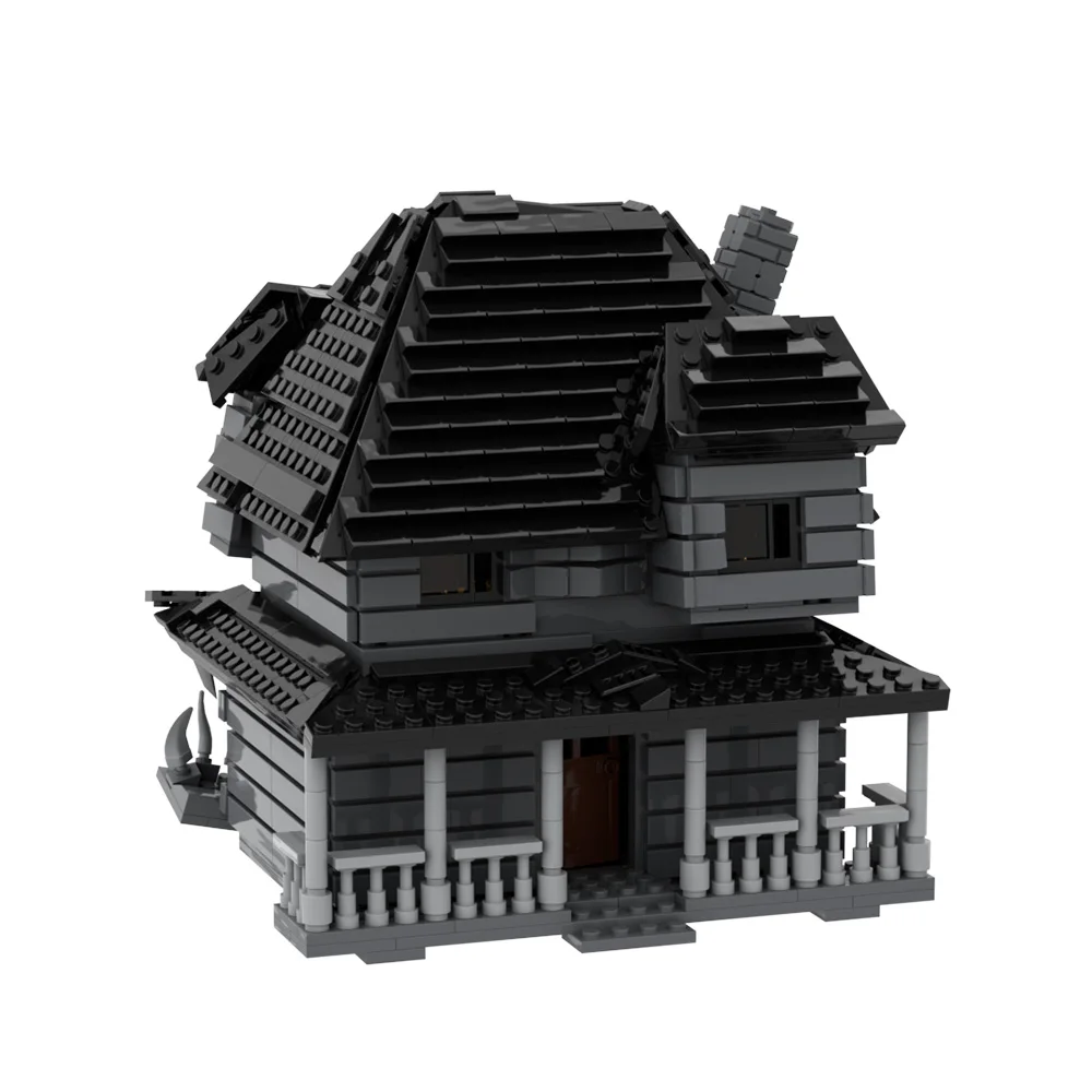 MOC Monster House Modello Building Blocks Horror Casa stregata Appartamento in stile mostro Architettura Mattoni Giocattolo Regalo di Halloween