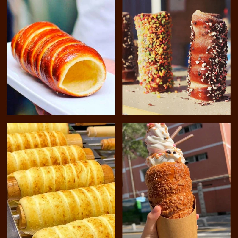 

Electric 110V 220V Hungarian Chimney Cake Pastry Oven Grill Machine Kurtos Kalacs Kurtoskalacs Roll Maker