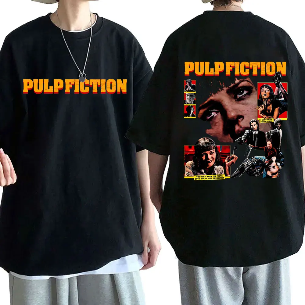 

Movie Pulp Fiction T-shirt Quentin Tarantino Film Kill Bill Tshirt Men Women Casual Vintage Oversized T Shirts Male Fashion Tops