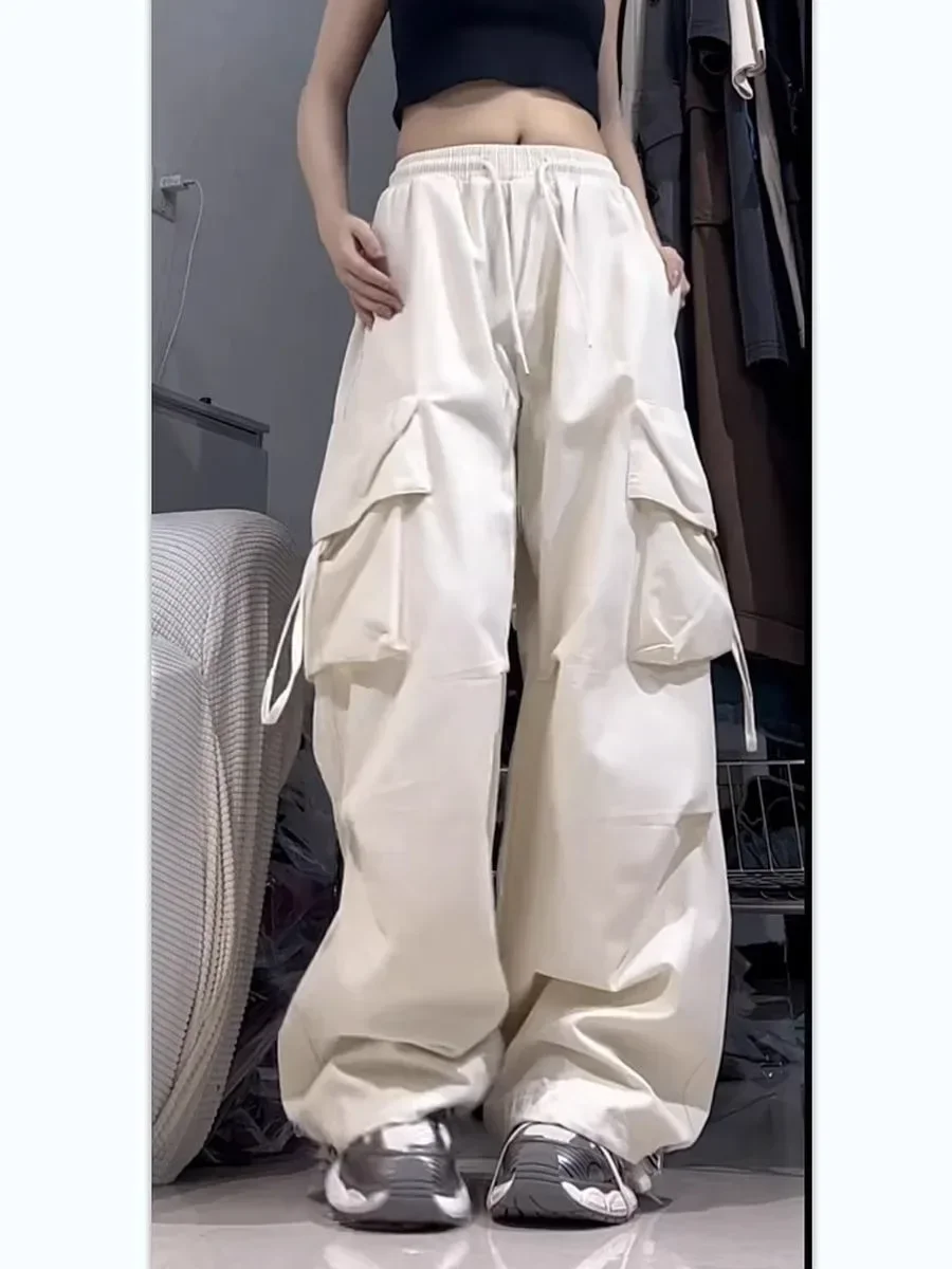 Neue Sommerhose für Teenager-Mädchen, locker geschnitten, mit hohem Bund und weitem Bein, für Studentinnen, gerade geschnittene Hose, sportliche, bodenlange Freizeithose für Damen. – Detail 19