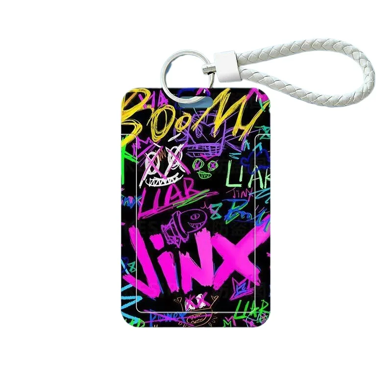 Arcane Jinx Card Holder Bus Card Cover Anime Credit Card Holders with Lanyard Cartoon Door Badge Holder Work Credential Case