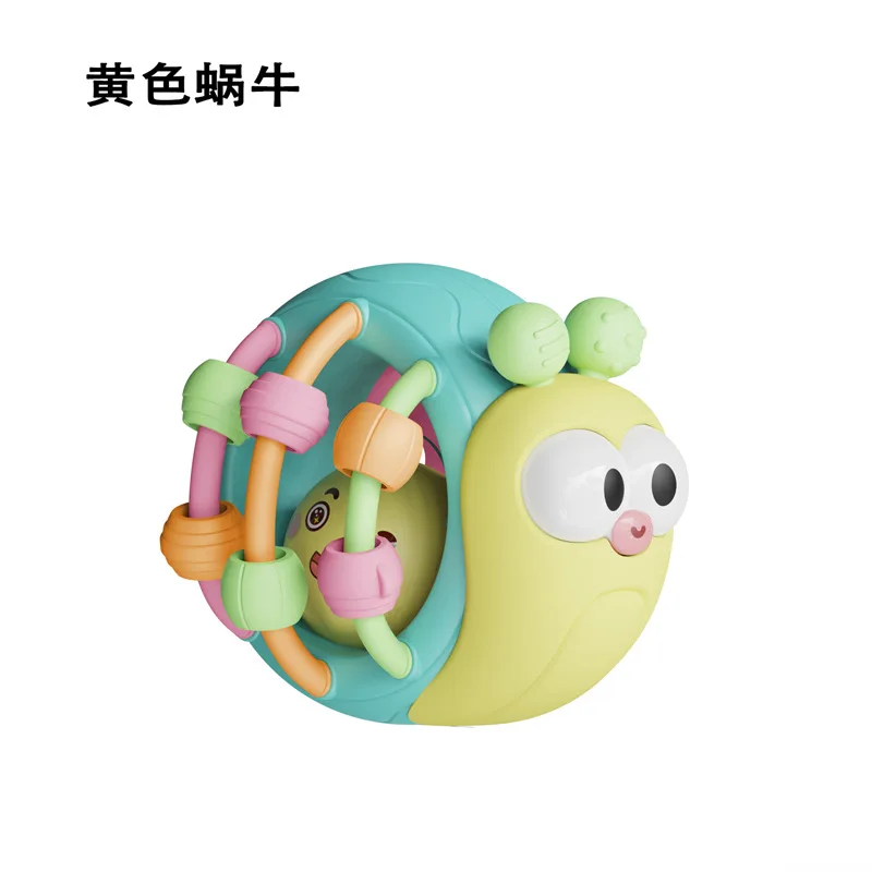 لعبة الرضع الكرة الحلزون كرة الفيل يمكن عضها وإمساكها من 0 إلى 1 سنة التسنين باليد الكرة الطفل حشرجة الموت جرس السرير