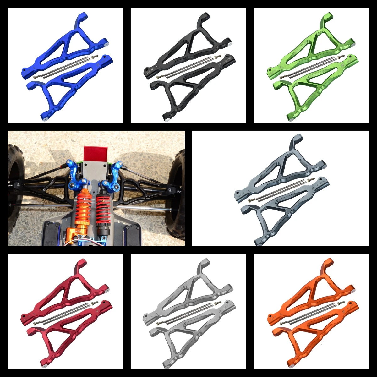 

GPM ALUMINIUM FRONT UPPER SUSPENSION ARM (FOR E-REVO 560871, REVO, SUMMIT)