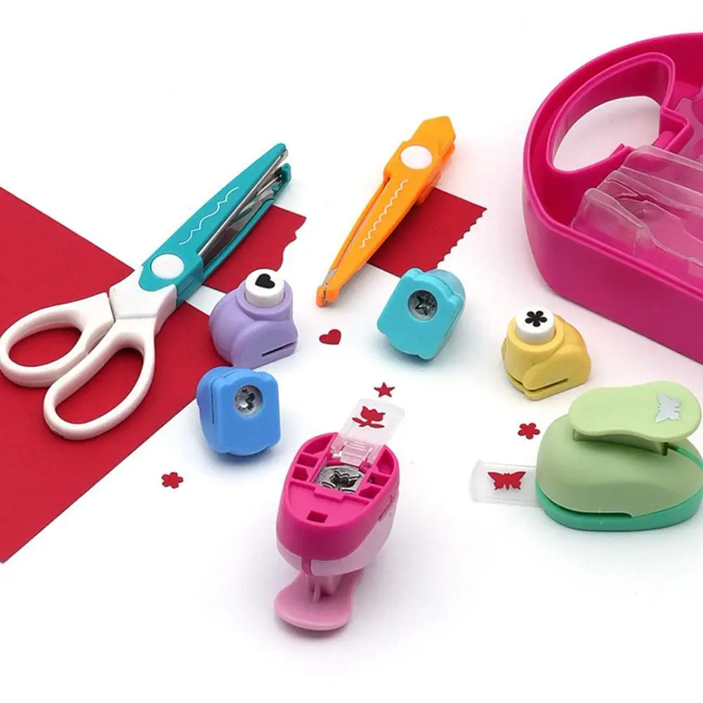 

1 комплект, комбинированный набор ножниц для тиснения, звездный перфоратор, детская ручная большая печатная штамповочная машина
