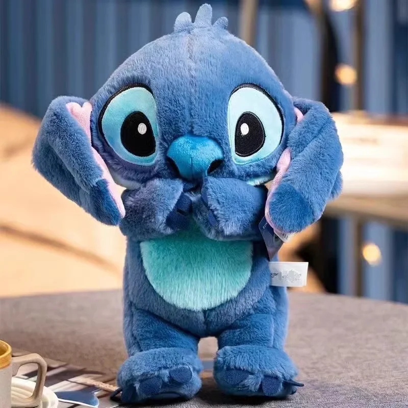 Kawaii Disney Stitch  Lilo & Stitch Baby Sleeping Companion Soothing With Air Bag Ears Can Move Breathing Toys Gifts