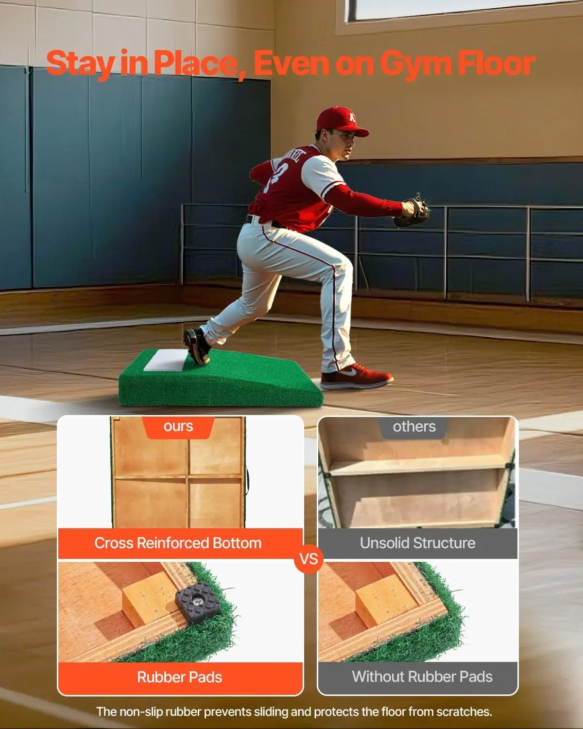 

Pitching Mound, Portable Baseball Pitcher's Mound, 31 in Indoor Outdoor Pitching Practice and Training Equipment, Softball