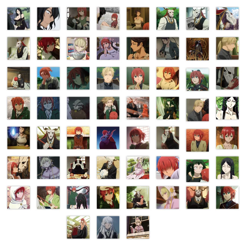 59PCS ภาพเจ้าสาวของนักมายากล,Tomoe,Alias เดสก์ท็อปตกแต่ง,สติกเกอร์กันน้ํา