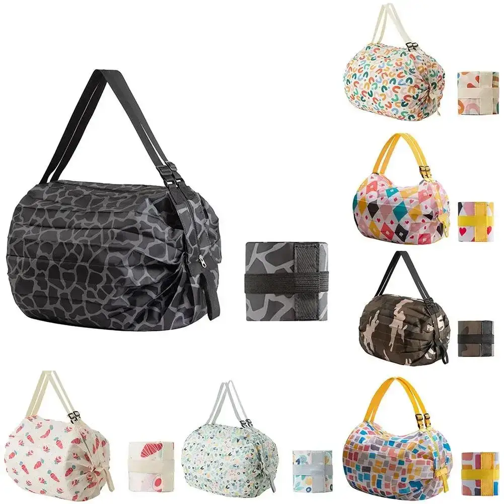 

Большая складная сумка для покупок, складная многоразовая сумка для продуктов, портативная сумка на одно плечо для путешествий, продуктов, сумка для супермаркета, горячая распродажа