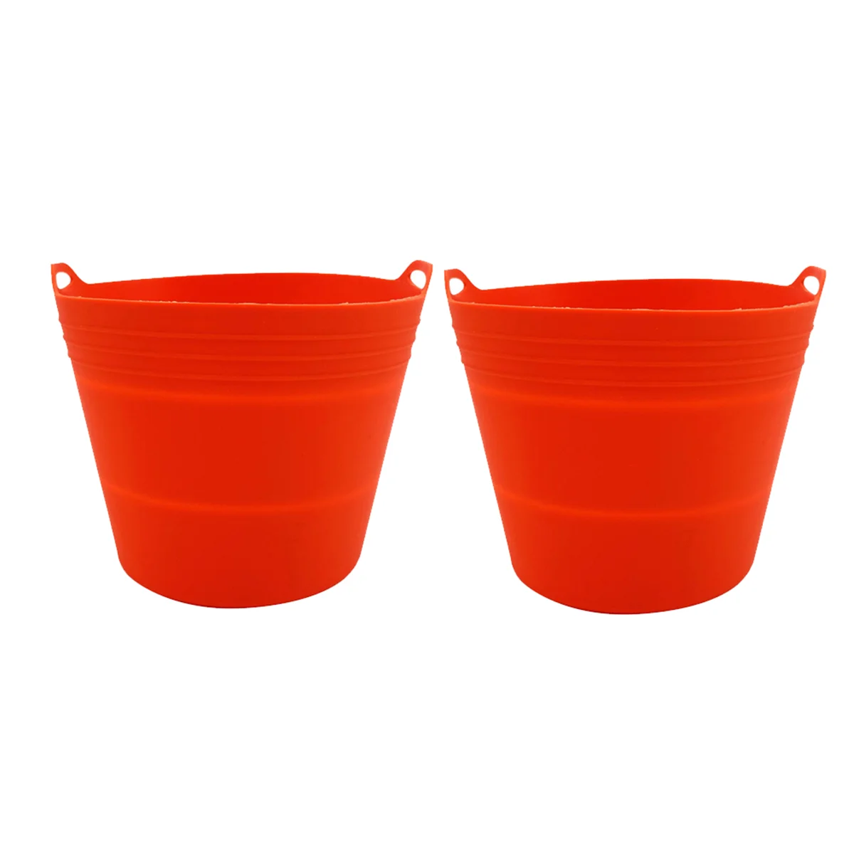 2Pcs Reuasble Silicone Grease Bucket Liners Compatible for Traeger/Pit Boss /Oklahoma Joe' /Green Mountain Grill Orange