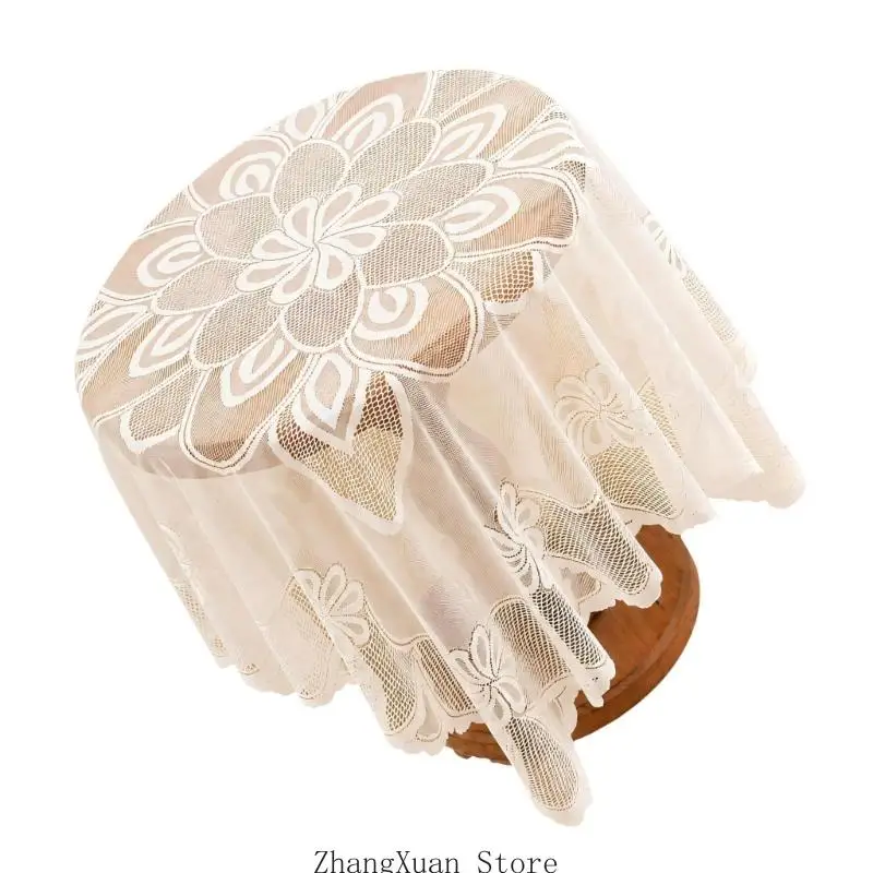 Polyester-Tischdecke mit Blumenmuster für Haushaltstischplatte 3XUF – Detail 10