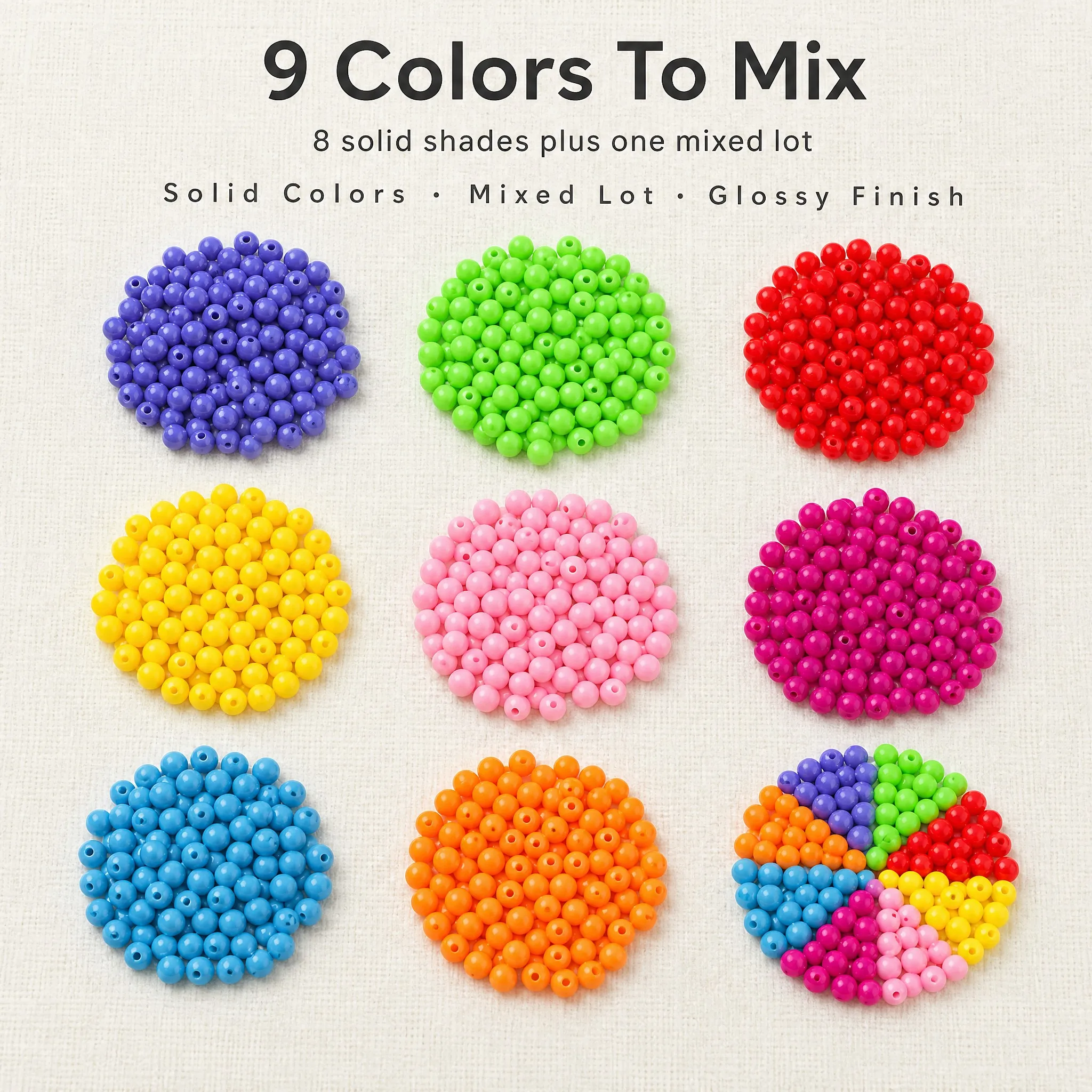 200pcs 6mm Acrylic Round Beads - Jewelry Making Kits For Kids recension och pris