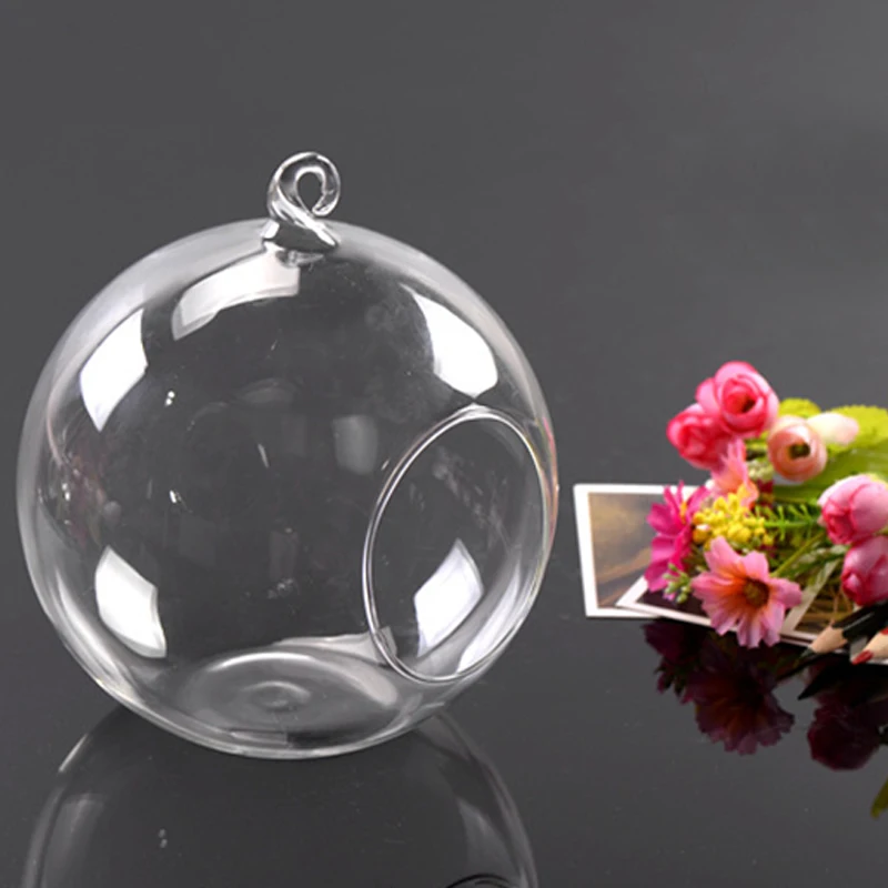 Hanging Tealight Holder Glass Globes Wedding Candle Holders Candlestick Vase Flowerpot Home Hotel Bar Decoration Garden Supplies