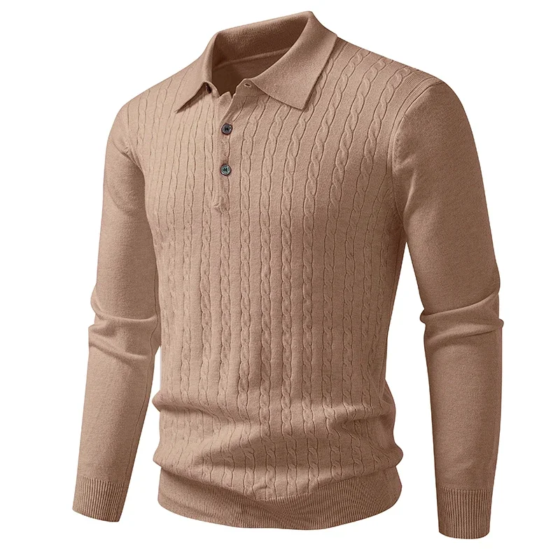 

2025 New Men's Thick Warm Fashion Long Sleeved Casual Pullover Knitted Sweater Men