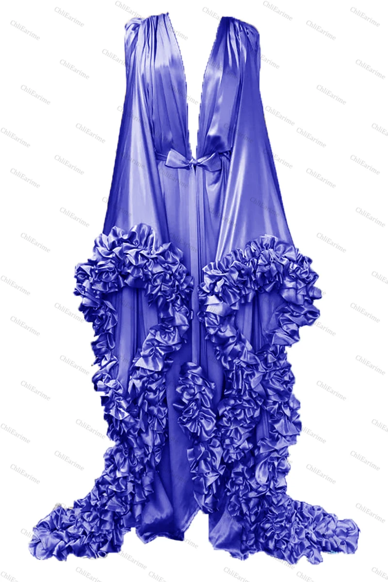 Kismama majd Koszorúlány Szatén gowns vel ruffles, Lágy Disznóserte sexi Bor színe dresses