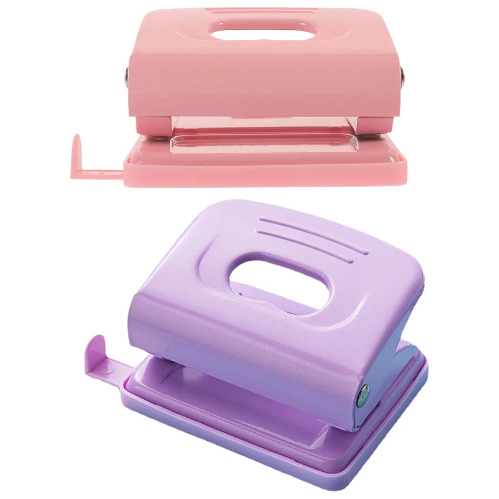 2 قطعة ثقب يدوي قابل للتعديل ثقبين لكمة للورق مكتب التموين Diy بها بنفسك مشروع الحرفية سطح المكتب الموثق أداة تخريم