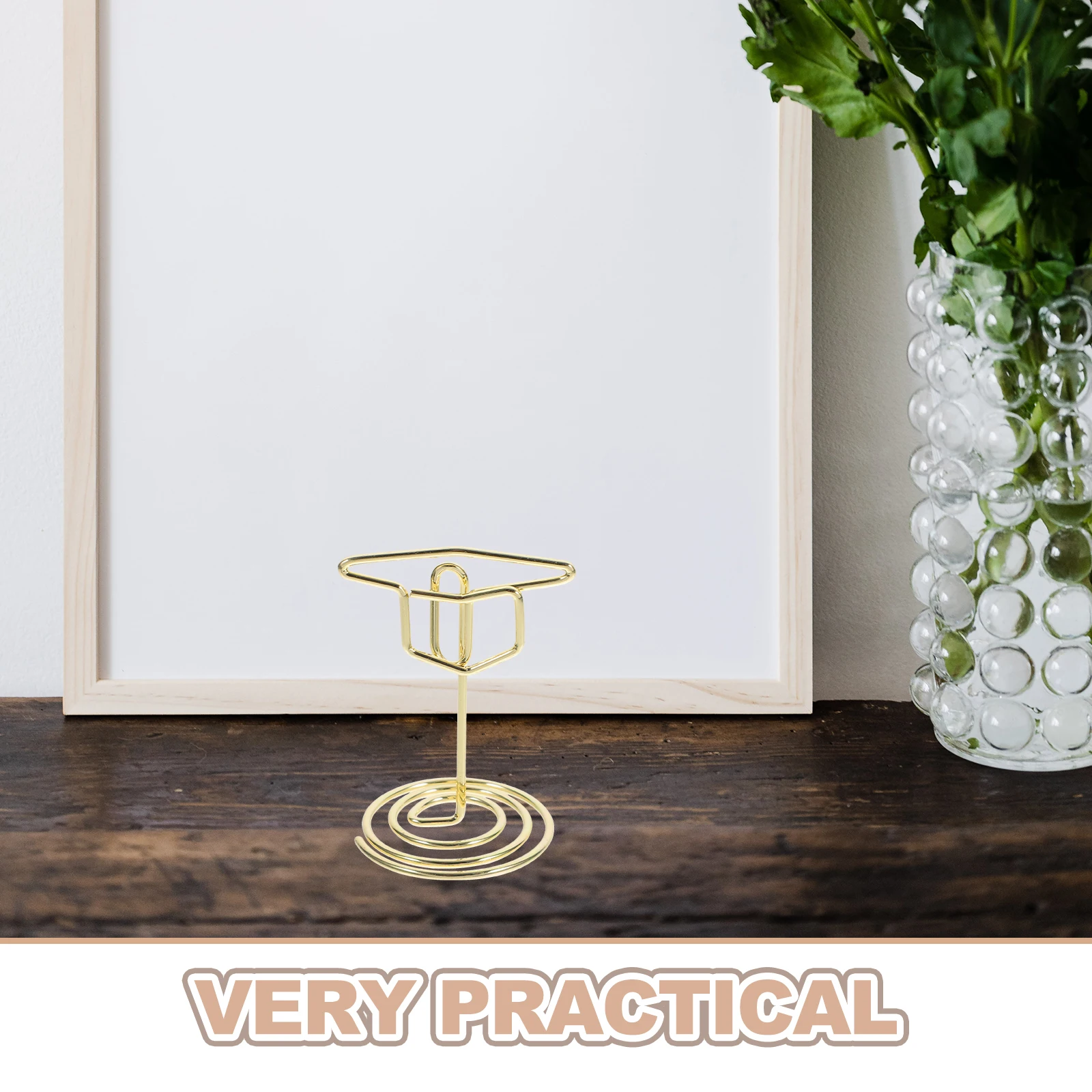 25 قطعة حامل بطاقة الأعمال متعددة الوظائف قبعة التخرج منظم مكتب كليب للملاحظات صور عرض موقف الجدول