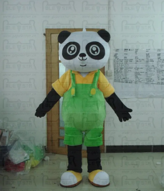 Disfraz de Mascota de panda de ojos grandes para adulto, traje de Mascota de cuerpo completo, para Halloween y Navidad, nuevo