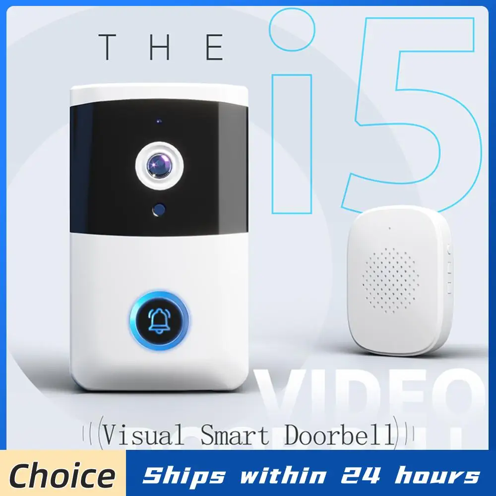 

Умный дверной звонок с Wi-Fi, ИК-камерой ночного видения, двусторонней аудиосвязью для домашней системы безопасности