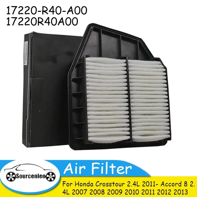 Воздушный фильтр для Honda Crosstour 2.4L 2011 Accord 8 2.4L 2007 2008 2009 2010 2011 2012 2013 17220-R40-A00 17220R40A00