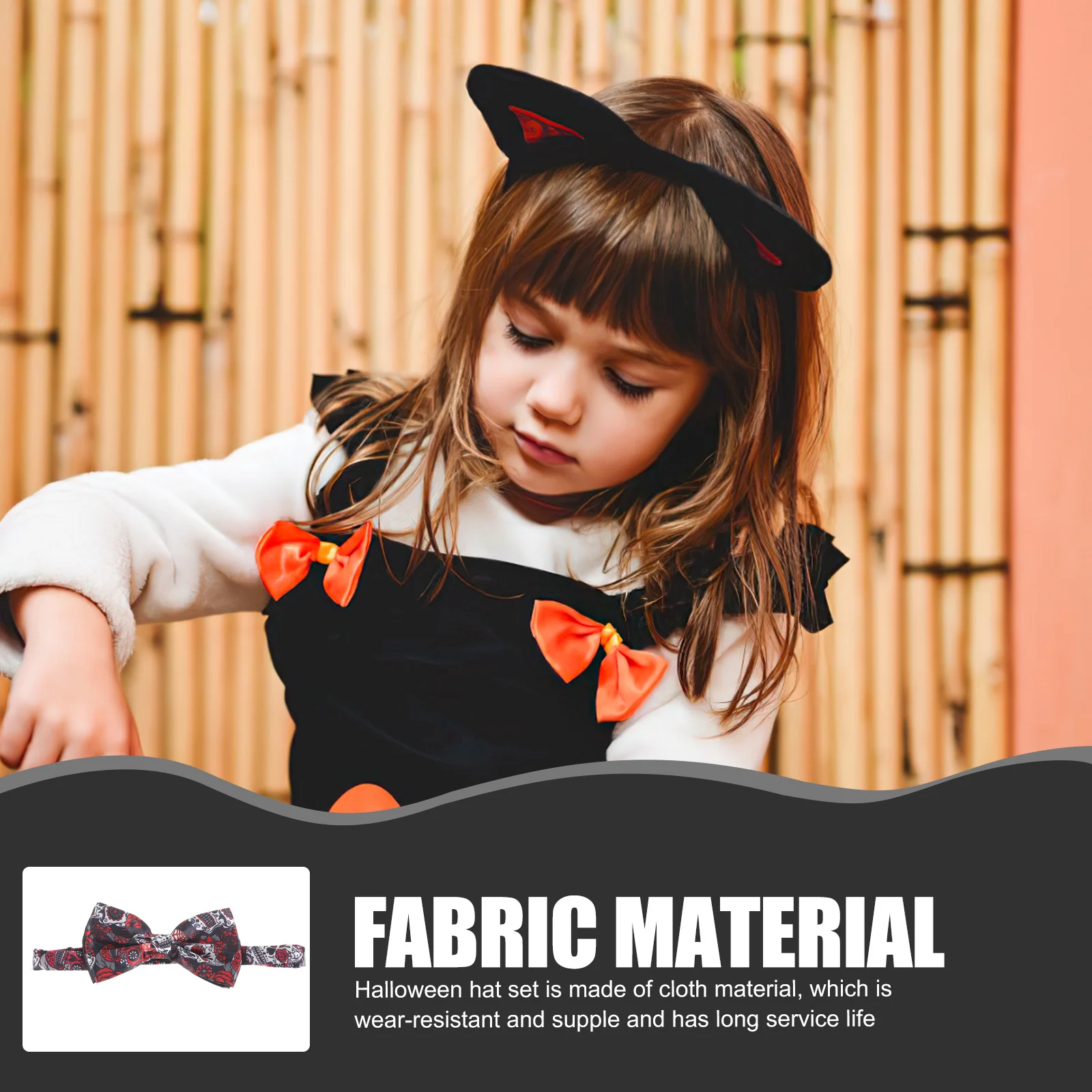 

1 set 1 Set Halloween Skull Flower Hat With Cape Gloves Bow Tie Decor Costume Accessories For Cosplay Party Wearable Props