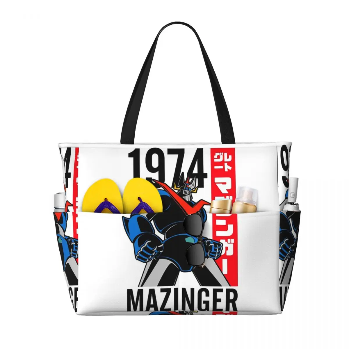

Mazinger Z Mad Robot Grendizer Аниме Манга Пляжная большая сумка Спортивная сумка для тренажерного зала Йога Duffle Большая сумка-тоут Женская дорожная сумка Сумка для фитнеса