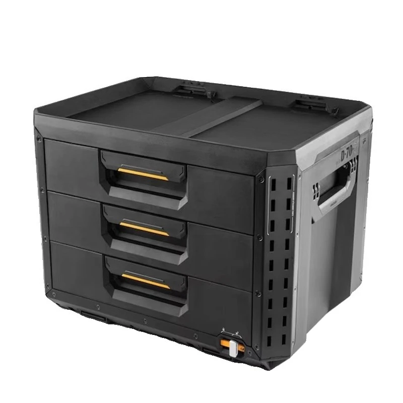 Toolbox, stacked 3-layer drawer type pull-out toolbox, toolbox