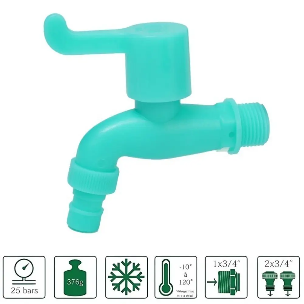 Freeze-resistant Faucet Sun Resistant High Flow Switch Washing Machine Water Tap Emerald Green Replacement Quick Opening Faucet