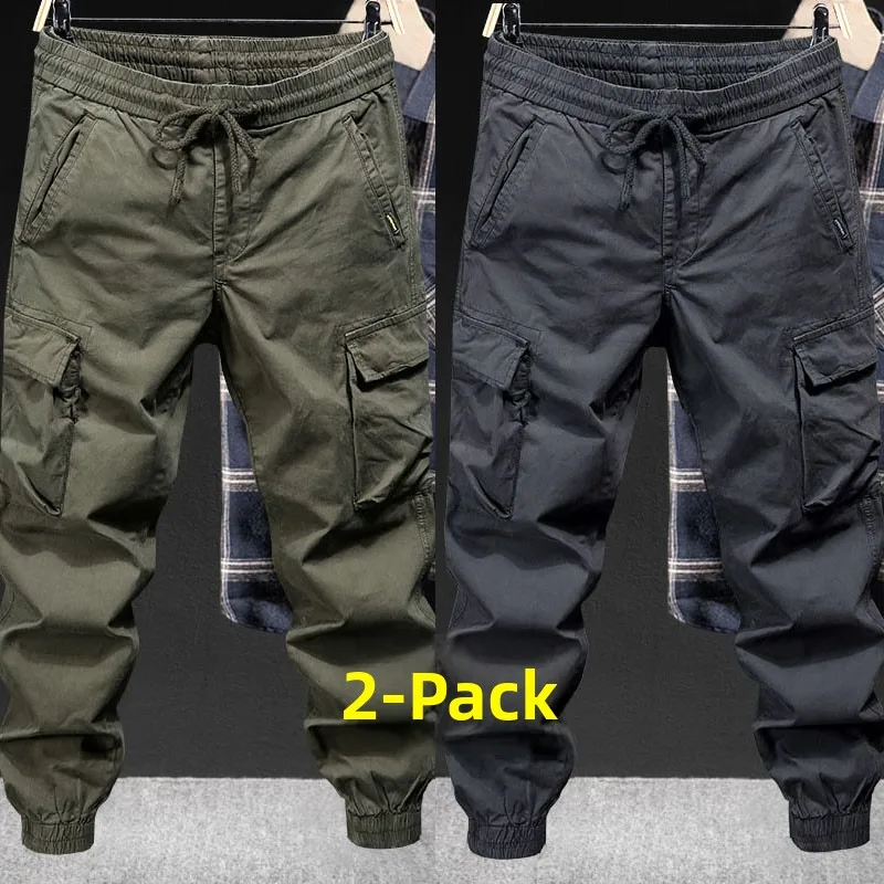 Pantaloni da lavoro da uomo foderati in Fce, vestibilità ampia, abbigliamento casual americano, multi-cal, resistenti, in fibra di poliestere, per giovani