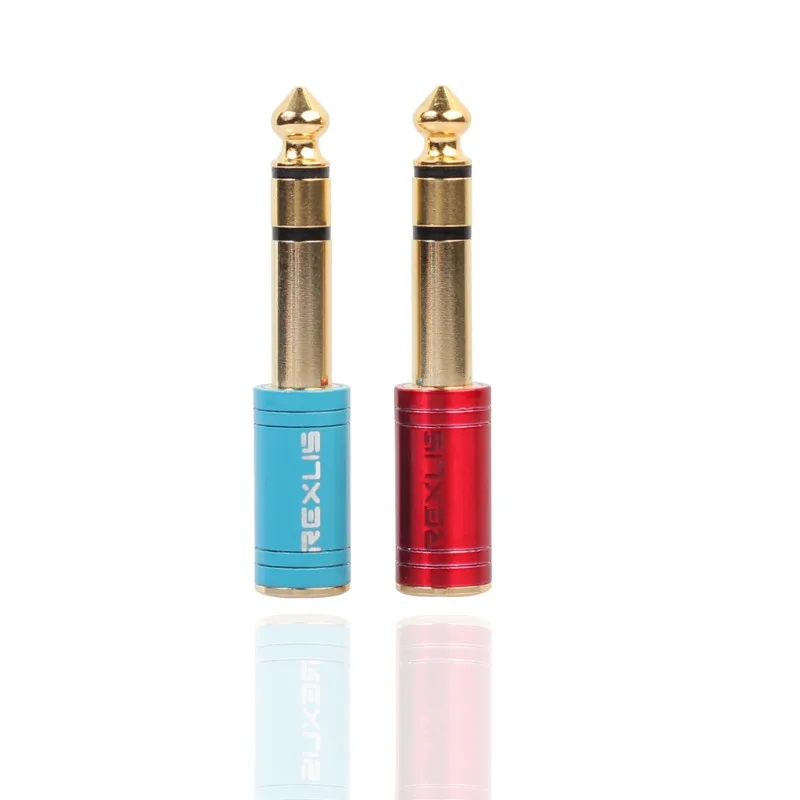 

1Pcs RCA Jack Audio Connector 6.35mm Mono Male Plug To RCA Female Jack Speaker Adapter Converter Connector