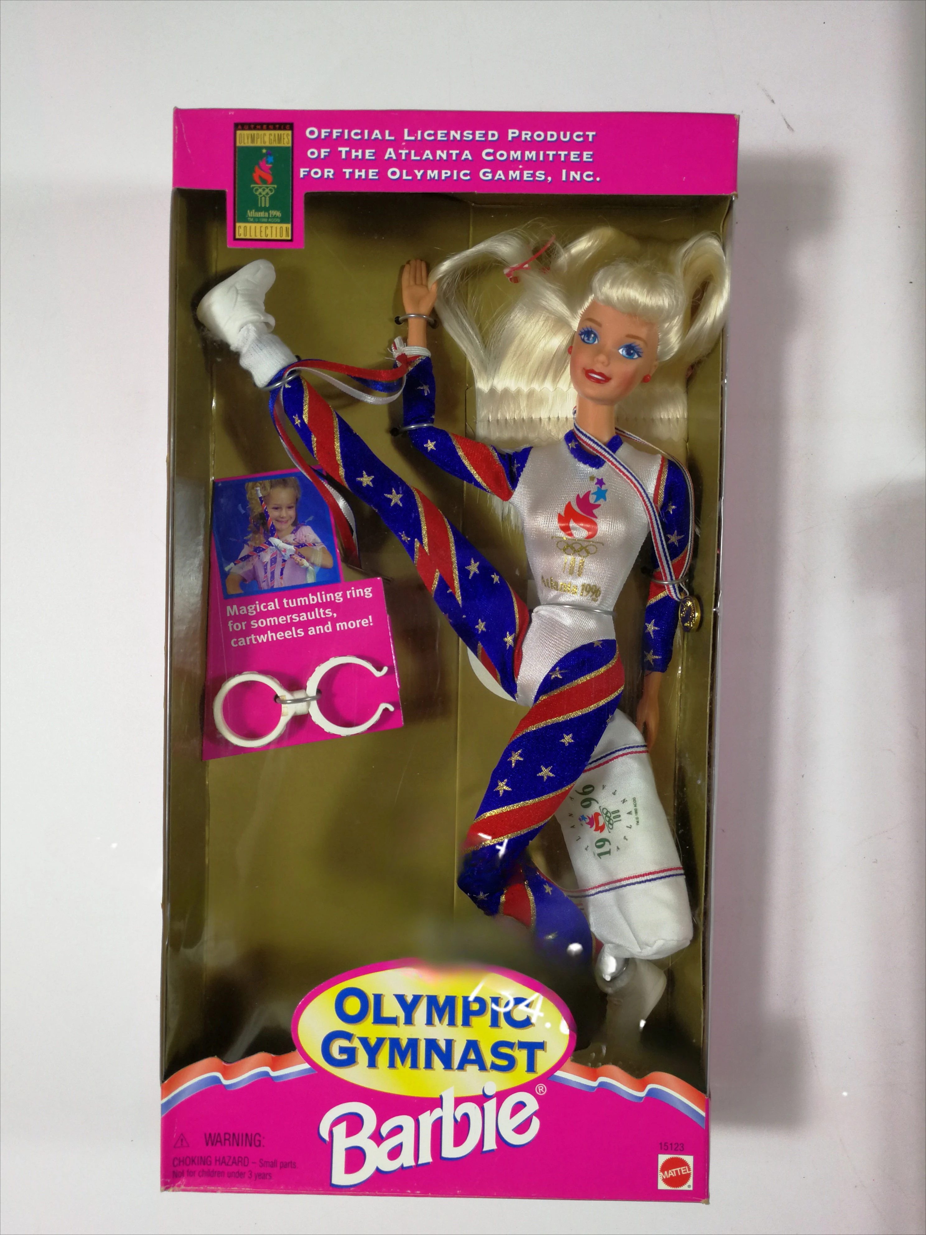 Barbie gimnasta Original de Edición especial Retro para niñas, edición especial, juegos del Colegio atlantán con ropa deportiva profesional, 1996
