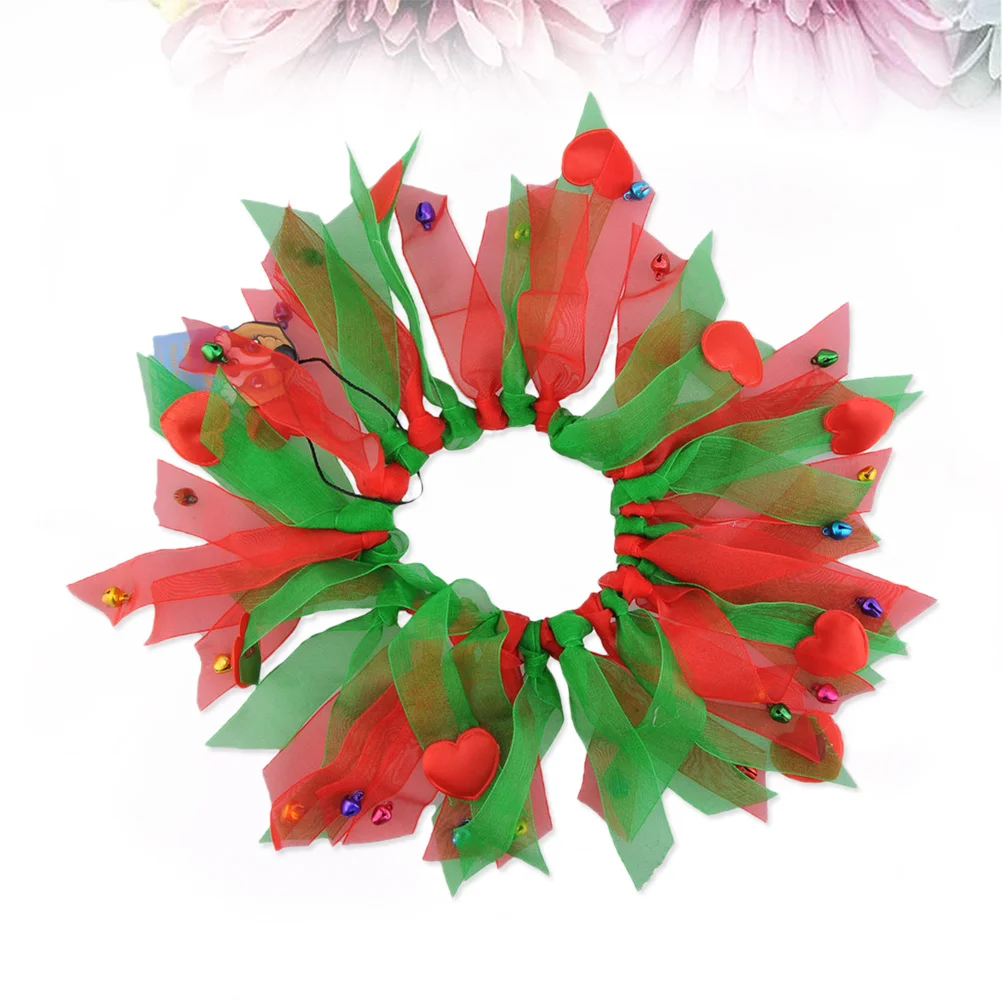

Red Green Christmas Pet Neck Collar Soft Lightweight Comfortable Dog Cat Neck Circle Festival Costume Cosplay Pet Costume