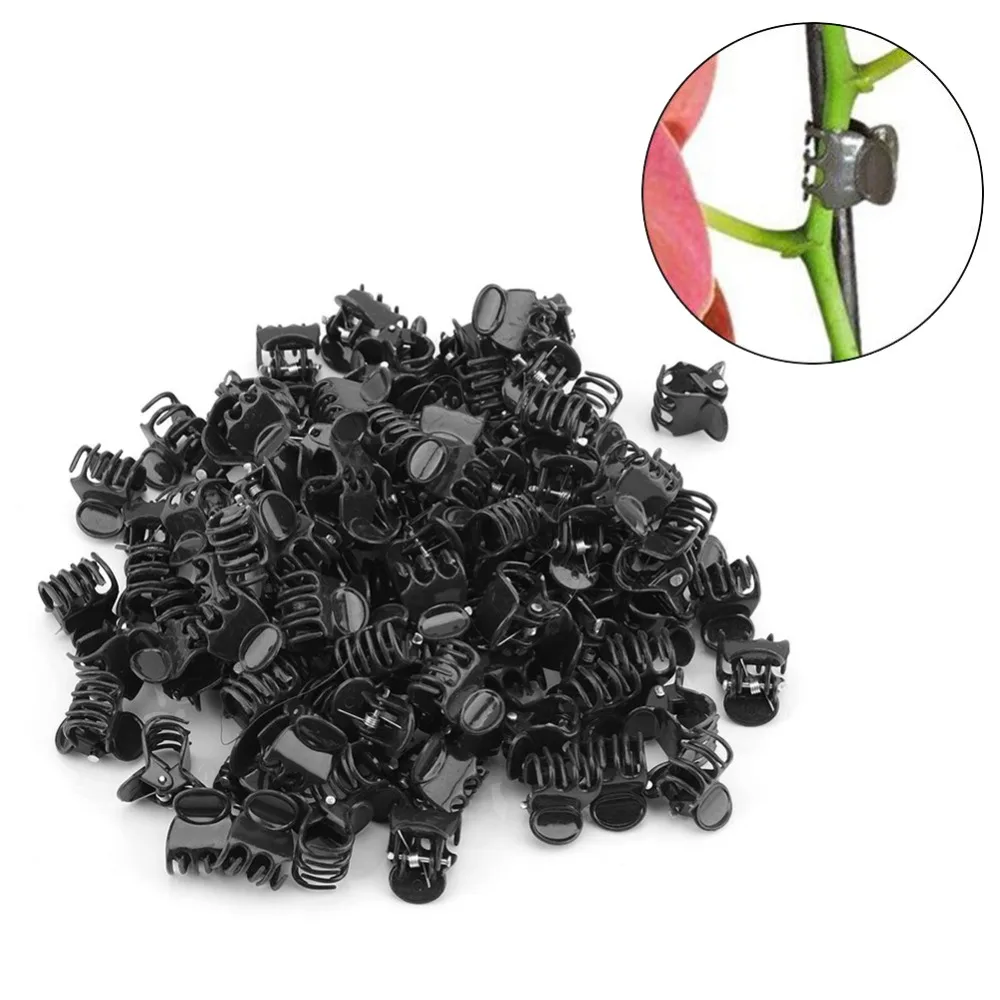 100Pcs Garden Vegetable Plastic Orchid Clips Tomato Vine Bushes Plants Plastic Grafting Garden Stem Clips