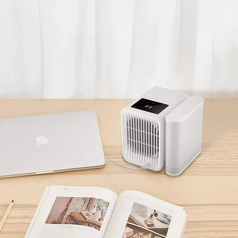 Microhoo Mini Condizionatore D'aria Ventilatore Raffreddamento Ad Acqua Aria Condizionata Personale Per Camera Ufficio Mobile Portatile Per