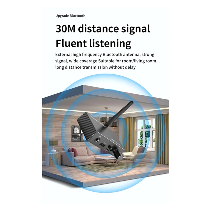 

-BOFF Bluetooth 5.3 Optical Fiber Coaxial Audio Receiver For Vintage Speaker Systems With USB Karaoke Player