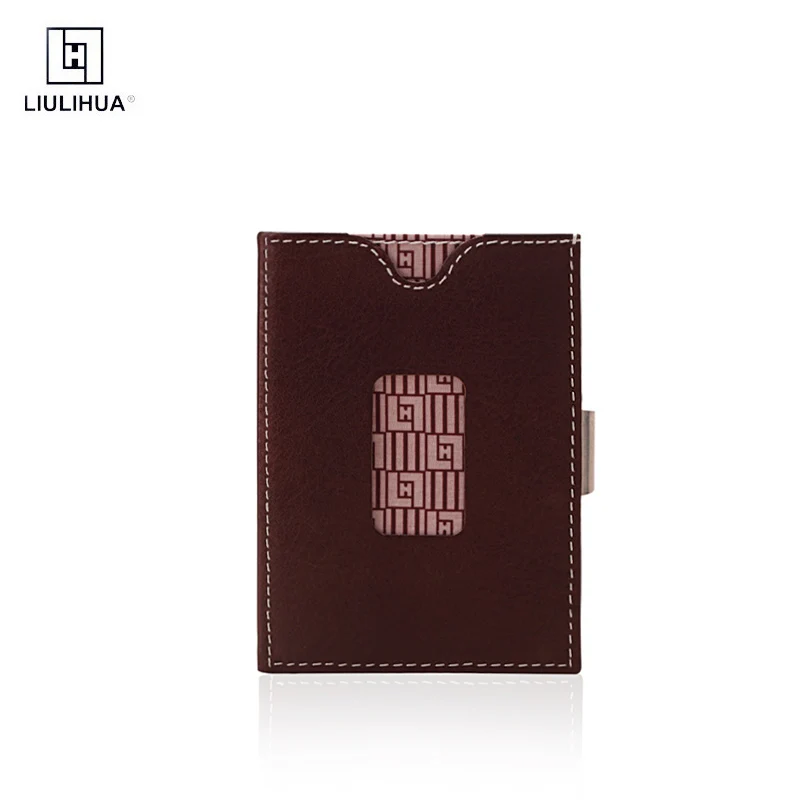 LLH creative Mini Wallet simple short ultra-thin RFID three fold card bag young men's and women's Business Wallet