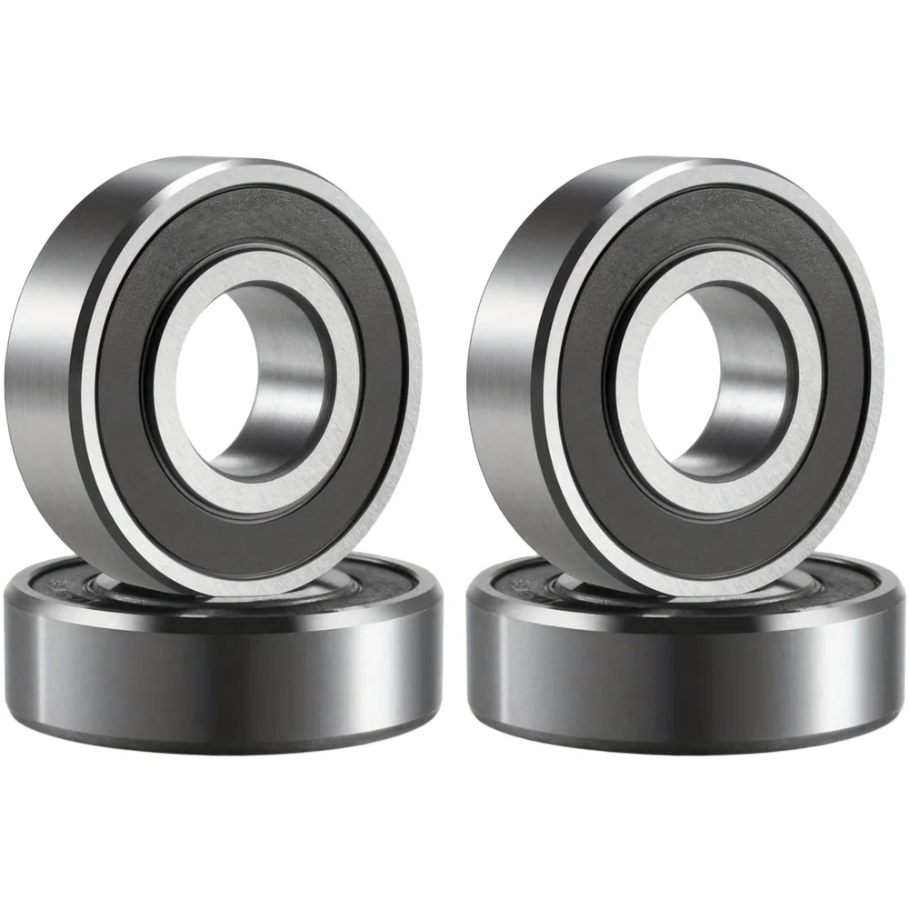 Set of 4 Deep Groove Ball Bearing 6202RS 15mm x 35mm Steel Silent Bearing for High Speed For Motor Applications