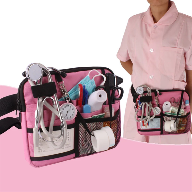 Nurse Bag Women Medical Nursing Pack Nurse Tool Belt Portable Women Multi Compartment Utility Waist Pack Nursing Tool Storage