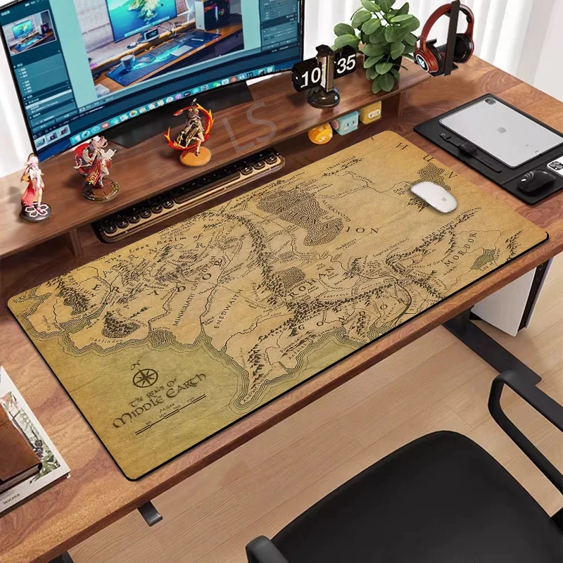 

Карта мира Средней Земли Playmat Коврик для игрока для карты Ближней Земли Коллекционная карточная игра Коврик для мыши Компьютерный ПК для Magic Desk Mat Офис
