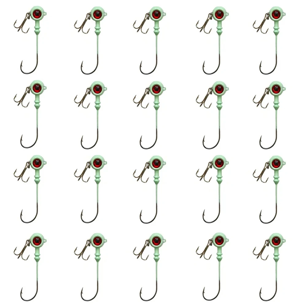 Anzuelos Jig Head ojo de pez – Luminoso ancho vástago para vinilo - imagen 5