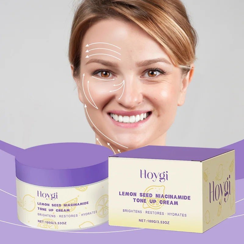 

Lemon Seed Niacinamide Tone Up Cream - Brightening & Hydrating Face Moisturizer With Vitamin C & E For Even Skin Tone