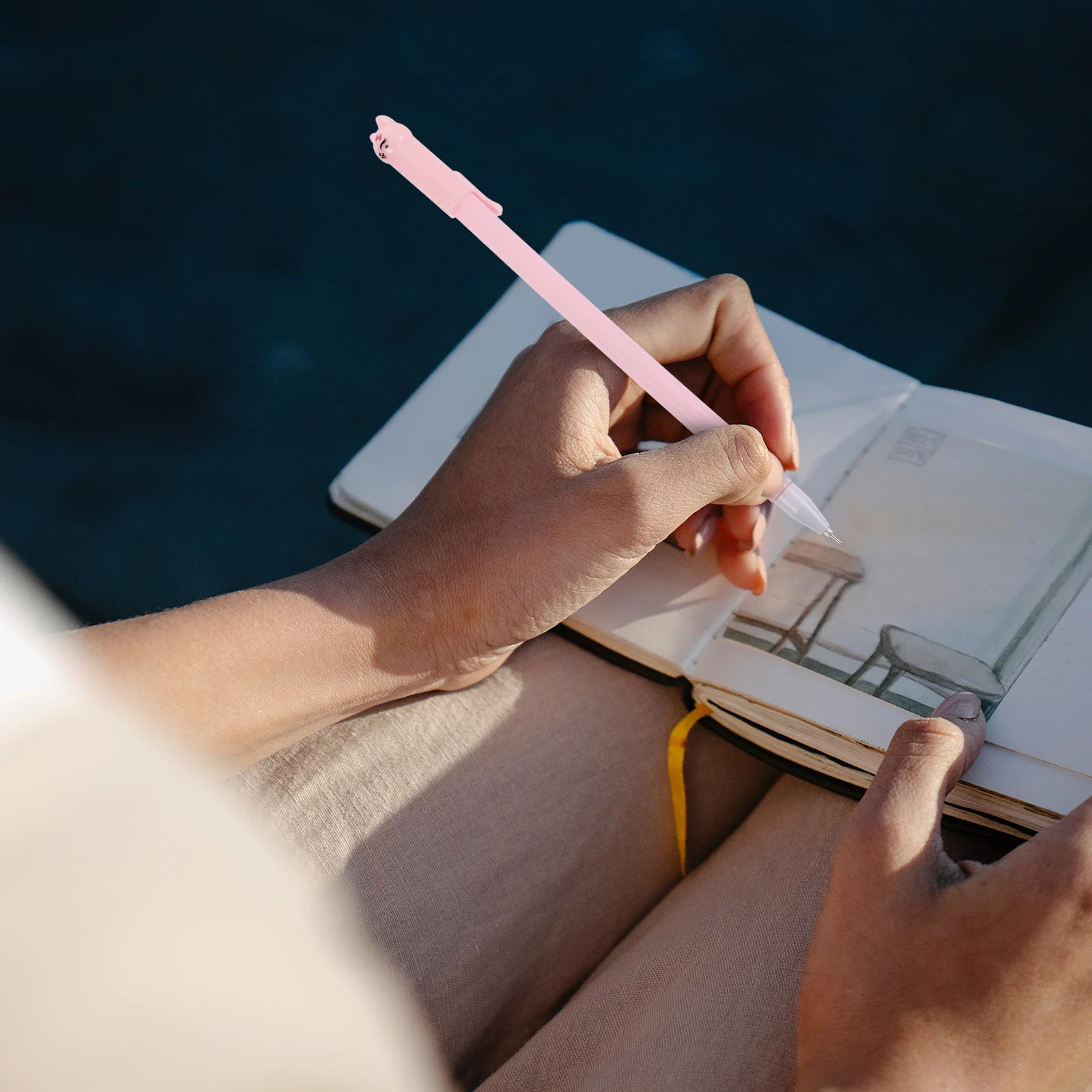 6Pcs Creative Cat Gel Pens Cute Cartoon Ink Pens for Writing Study Notes Students School Supplies Cartoon Gel Pen