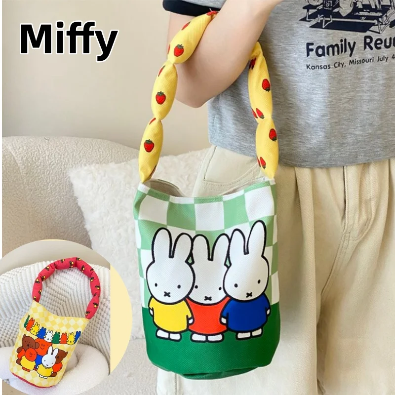 Authentic Miffy Cute Cartoon Tote Bag | Instagram-Style Versatile Print, Fresh & Quirky Bucket Bag for Summer