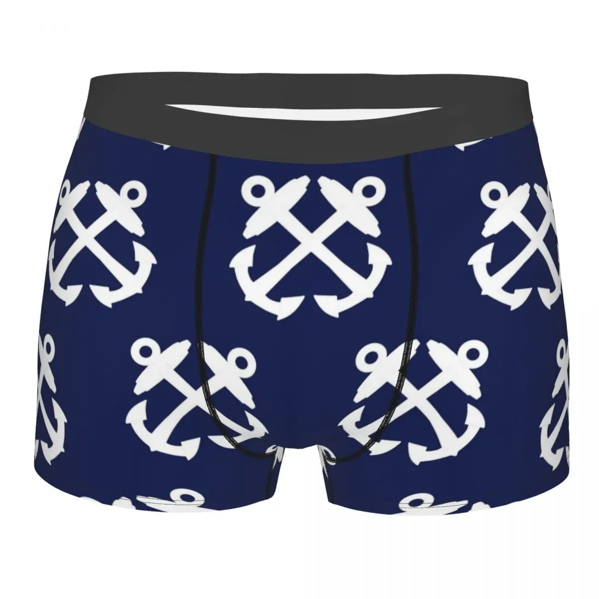Boxer Underpants Shorts Boatswains Mate Crossed Anchors - White Panties Men's Comfortable Underwear for Homme Man Boyfriend Gift