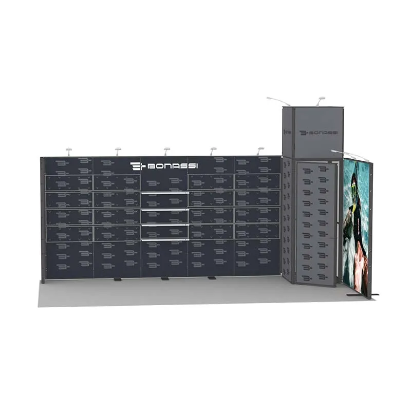 10x20ft Exhibition Stand Modular Aluminum 3x6 Trade Show Booth with  Storage Room Many Trade Show Equipments Show Clothes